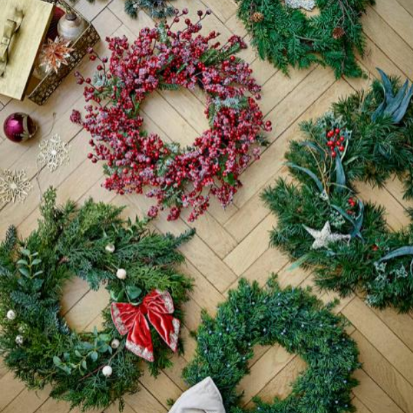 Kunstblumen & Zweige für Weihnachten